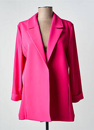 Blazer finition intérieure biaisée rose TINTA STYLE femme