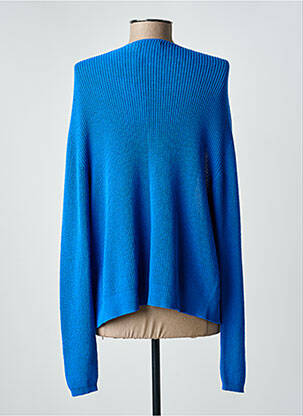 Gilet manches longues resserrée sur le bas bleu SIGNE NATURE femme