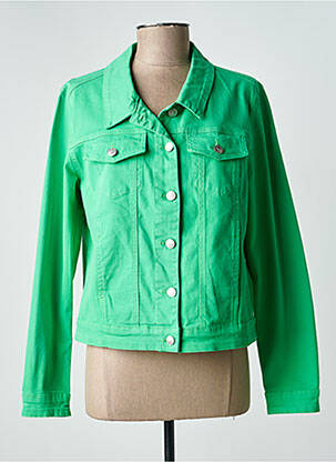 Veste casual poignets boutonnés avec fente vert SIGNE NATURE femme