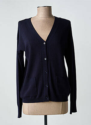 Gilet manches longues resserrée sur le bas bleu DIANE LAURY femme