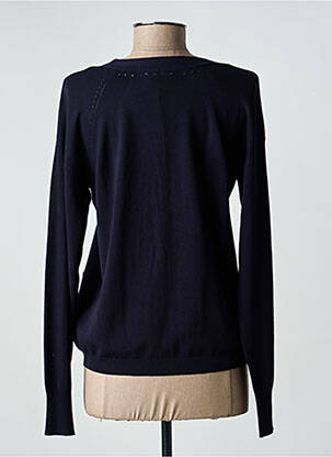 Gilet manches longues resserrée sur le bas bleu DIANE LAURY femme