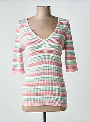 Pull col v manches courtes rose MOLLY BRACKEN femme