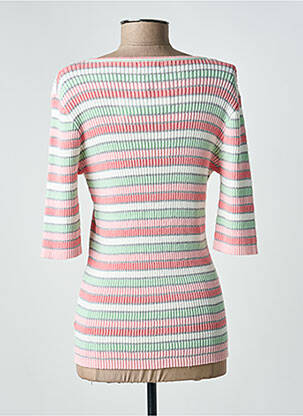 Pull col v manches courtes rose MOLLY BRACKEN femme
