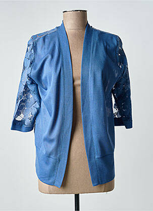 Gilet manches longues manches 3/4 bleu MOLLY BRACKEN femme