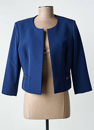 Veste chic tissage crêpe bleu ESTEL COLLECTION femme