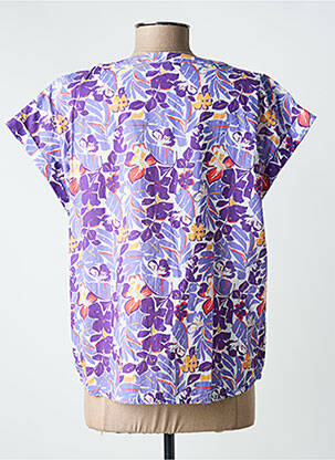 Chemisier manches courtes manches courtes violet C'EST BEAU LA VIE femme