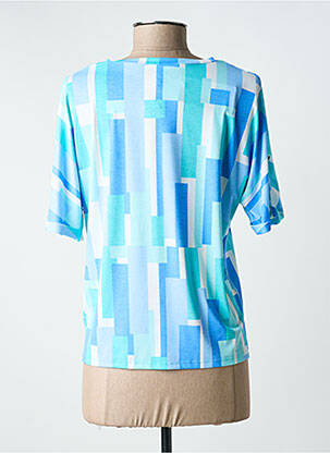 T-shirt imprimé fantaisie manches courtes bleu MARBLE femme