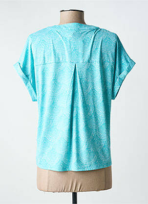 T-shirt imprimé fantaisie manches courtes bleu MARBLE femme