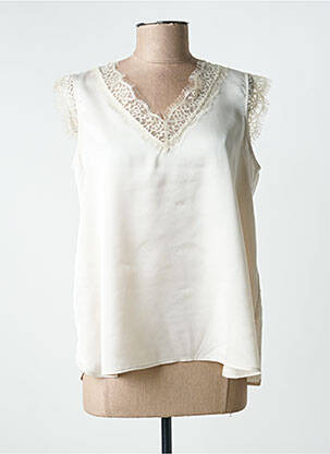 Top stretch manches courtes beige BARILOCHE femme