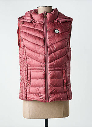Doudoune poches a capuche rose JULIE GUERLANDE femme