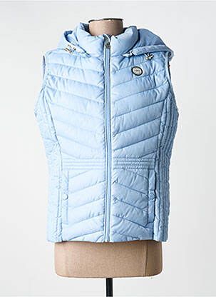 Doudoune poches a capuche bleu JULIE GUERLANDE femme