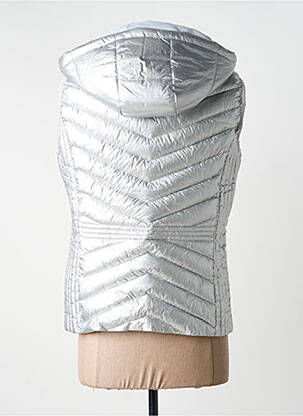 Doudoune poches a capuche argent JULIE GUERLANDE femme