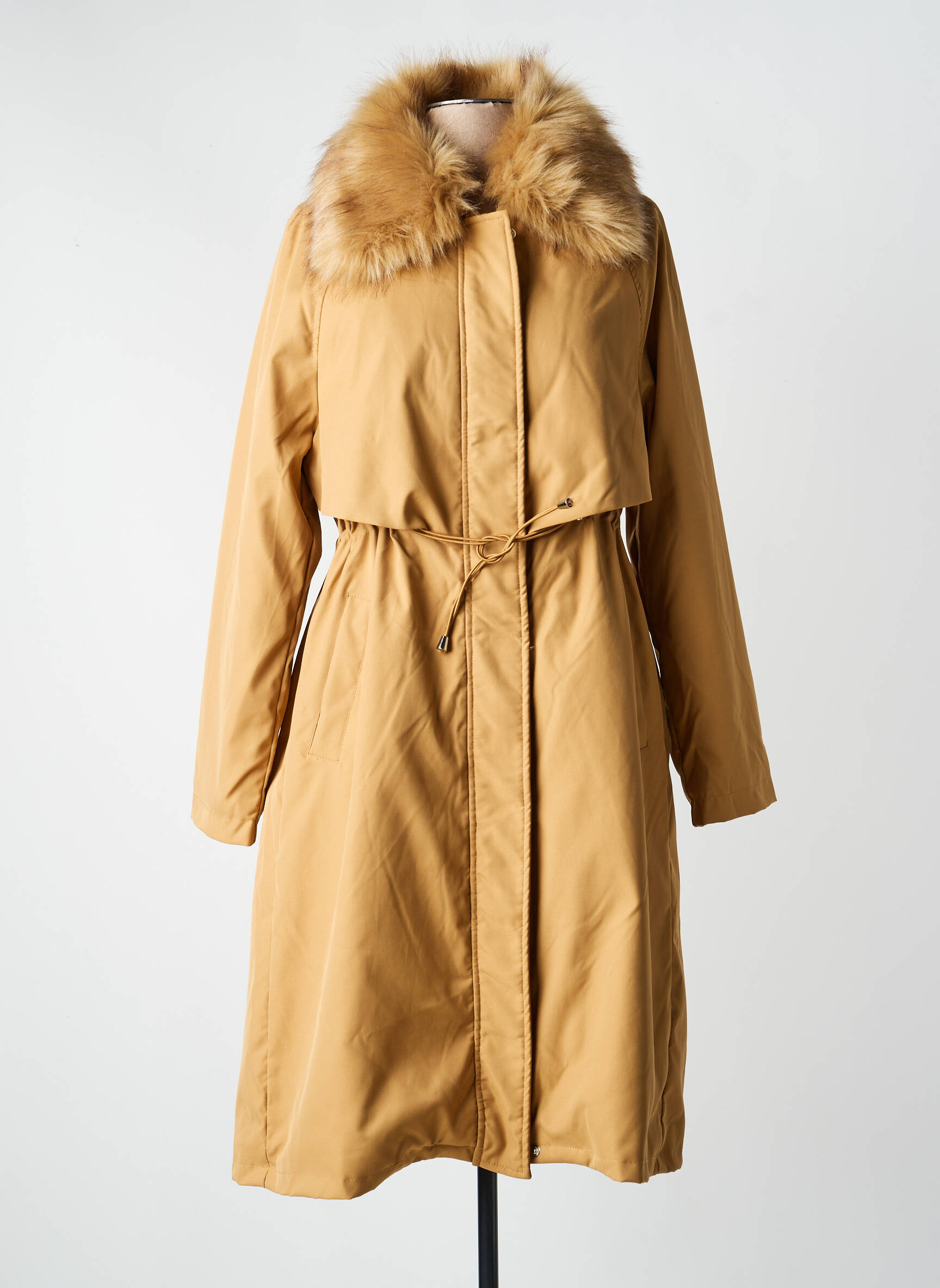 Trench tissage popeline sans capuche beige MOLLY BRACKEN femme