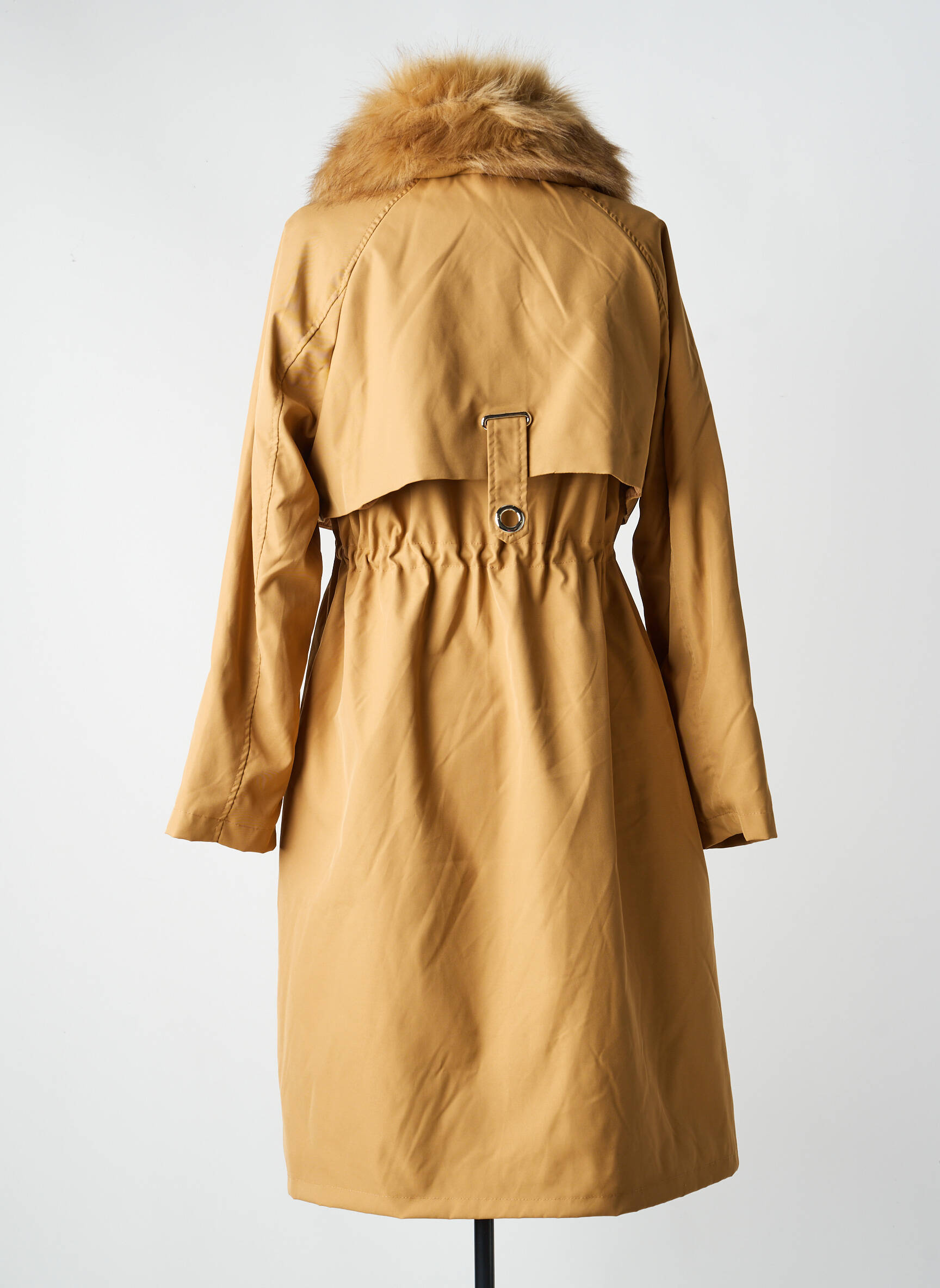 Trench tissage popeline sans capuche beige MOLLY BRACKEN femme