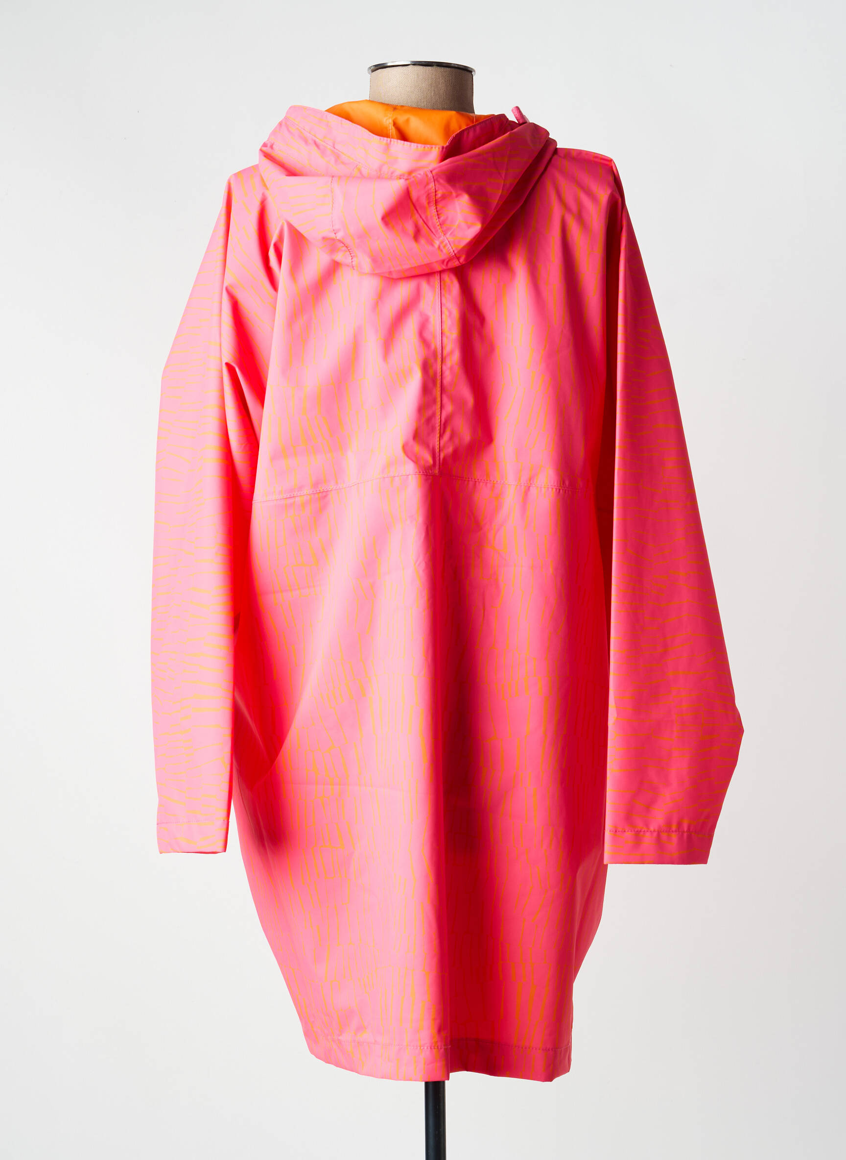 Imperméable manches longues a capuche rose TANTÄ femme