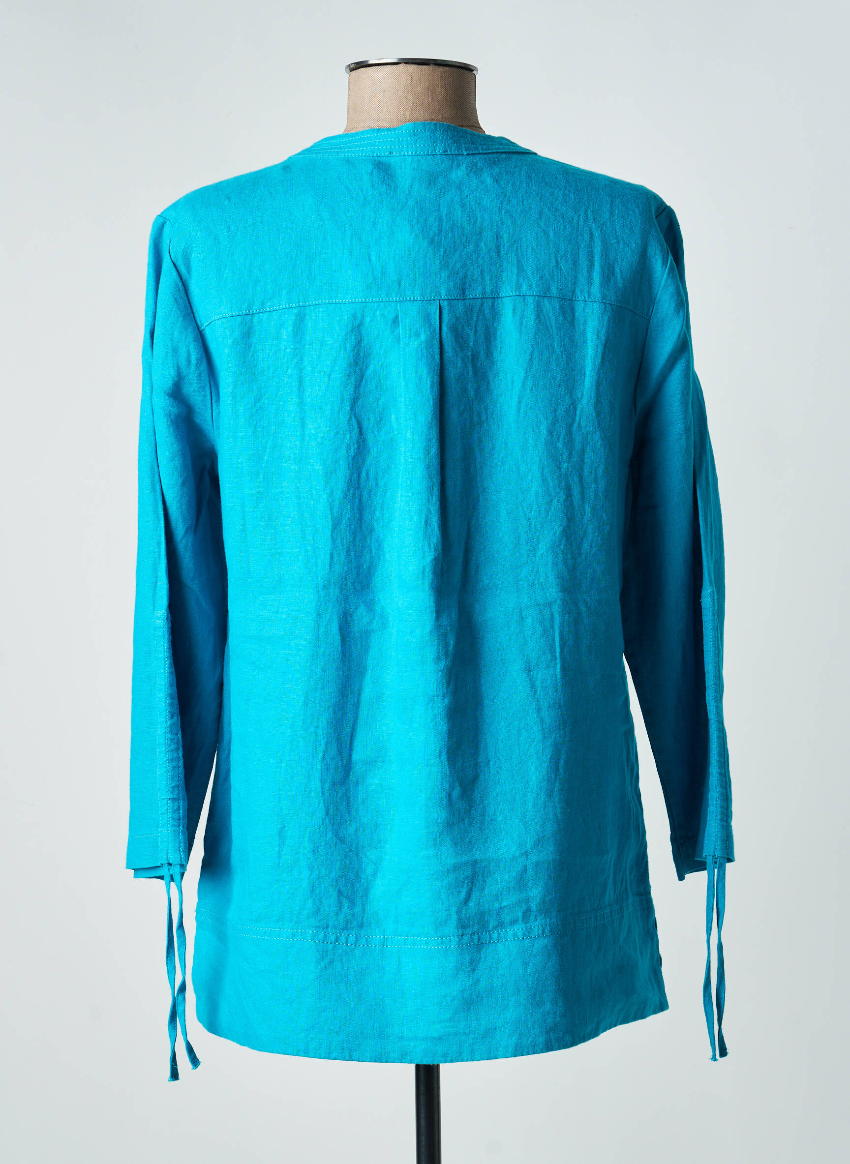 Tunique manches longues fermeture boutonnée sur le devant bleu DIANE LAURY femme