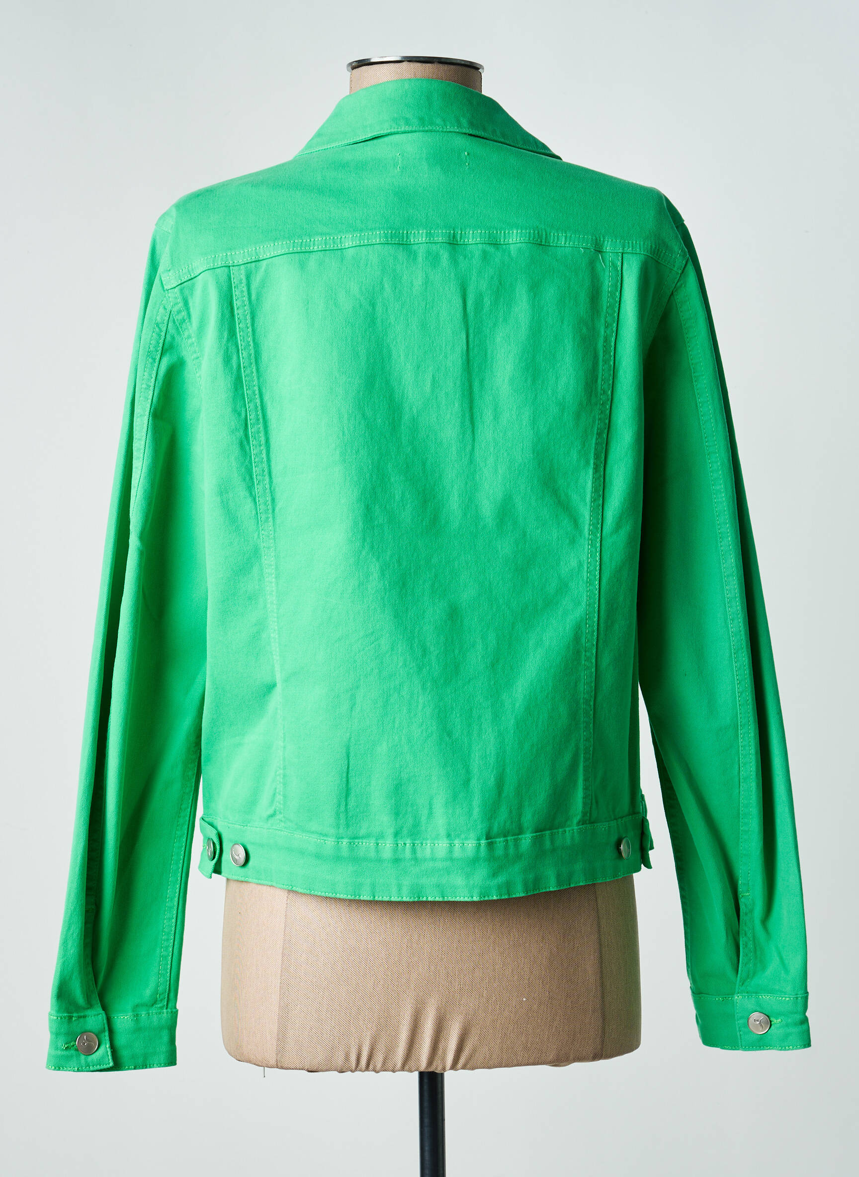 Veste casual poignets boutonnés avec fente vert SIGNE NATURE femme
