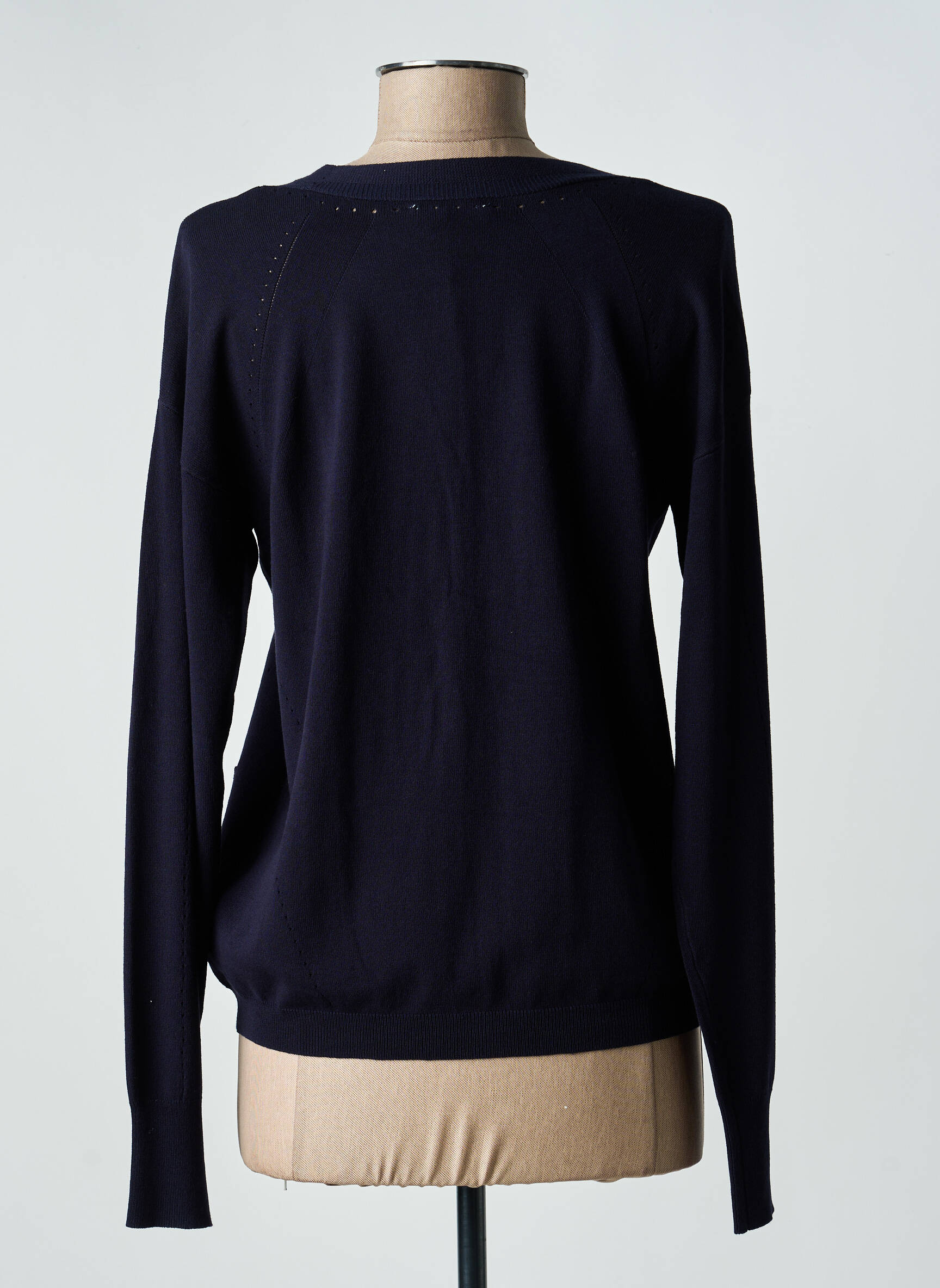 Gilet manches longues resserrée sur le bas bleu DIANE LAURY femme