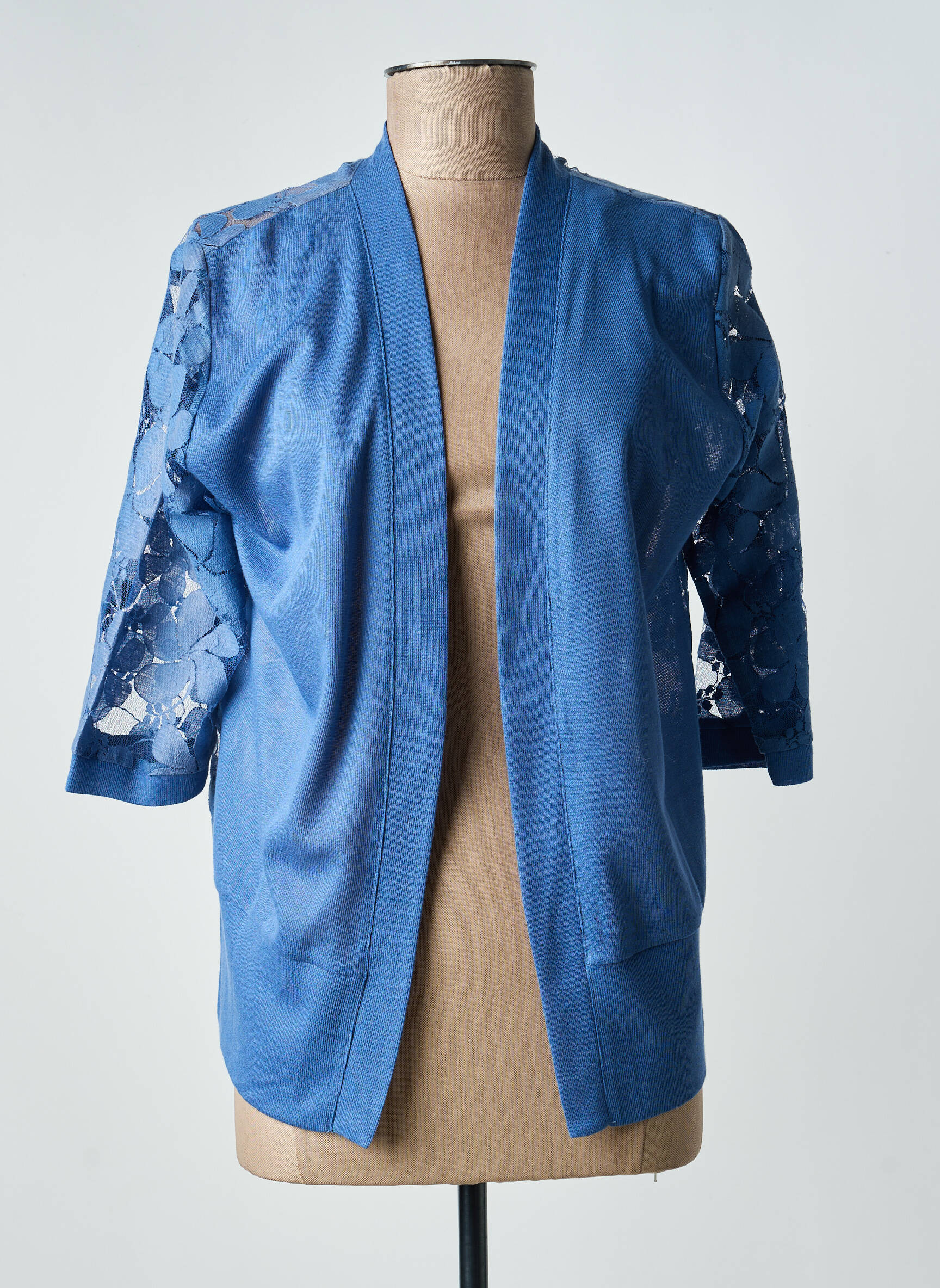 Gilet manches longues manches 3/4 bleu MOLLY BRACKEN femme