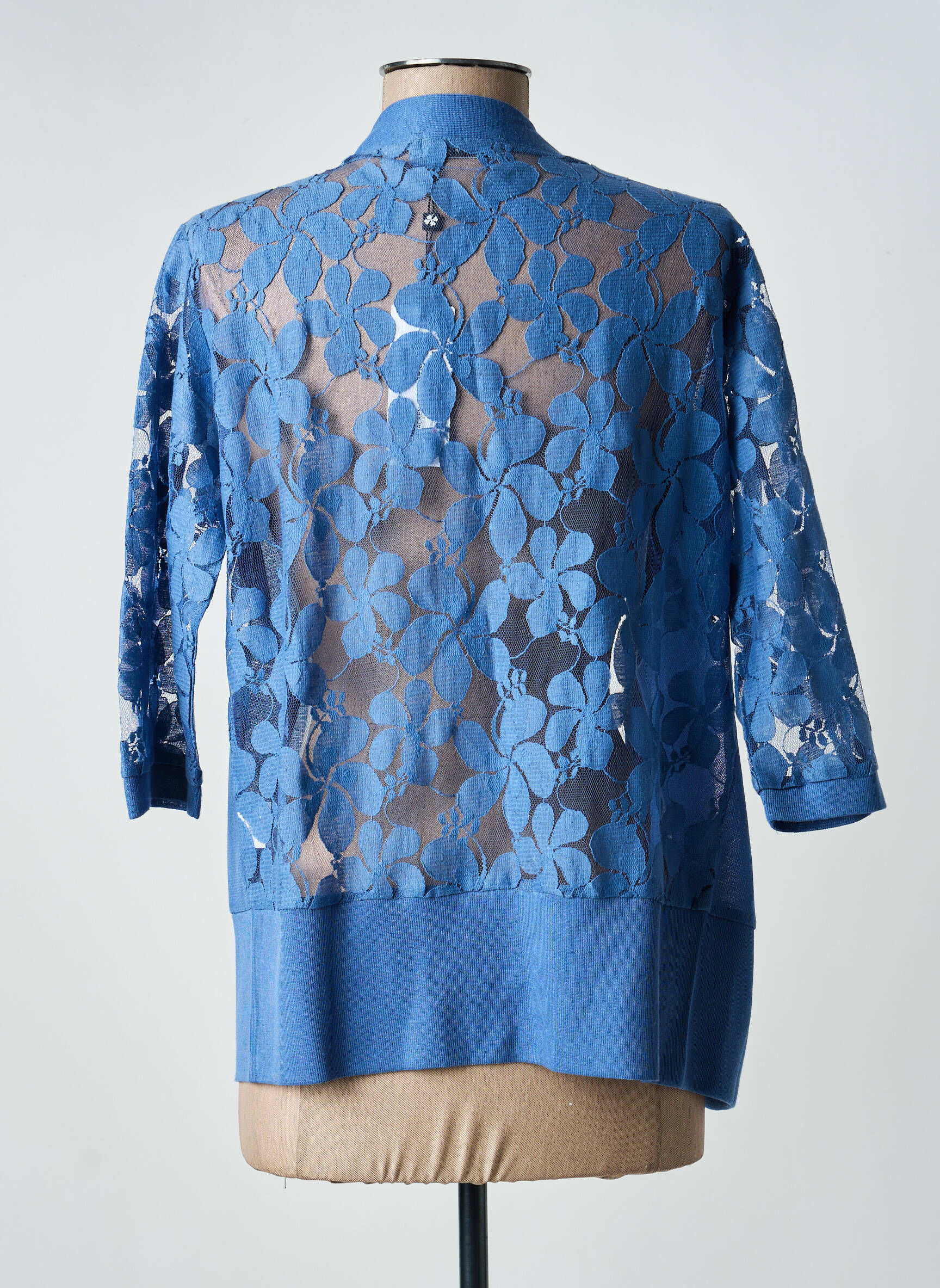 Gilet manches longues manches 3/4 bleu MOLLY BRACKEN femme