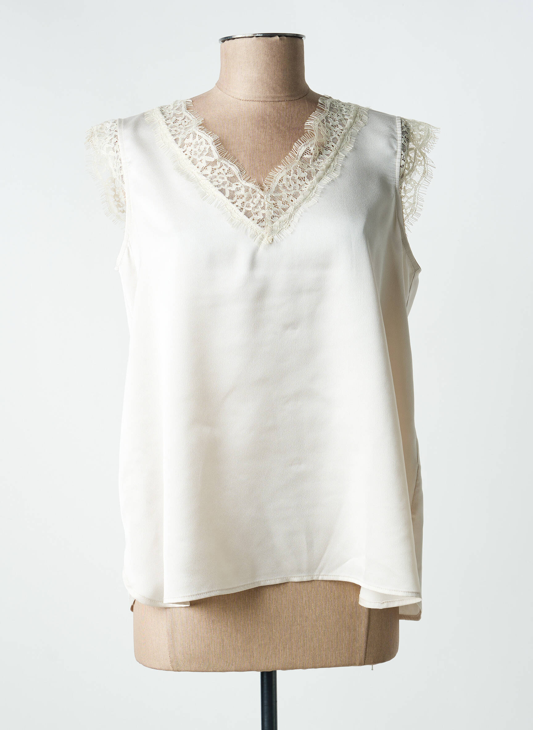 Top stretch manches courtes beige BARILOCHE femme