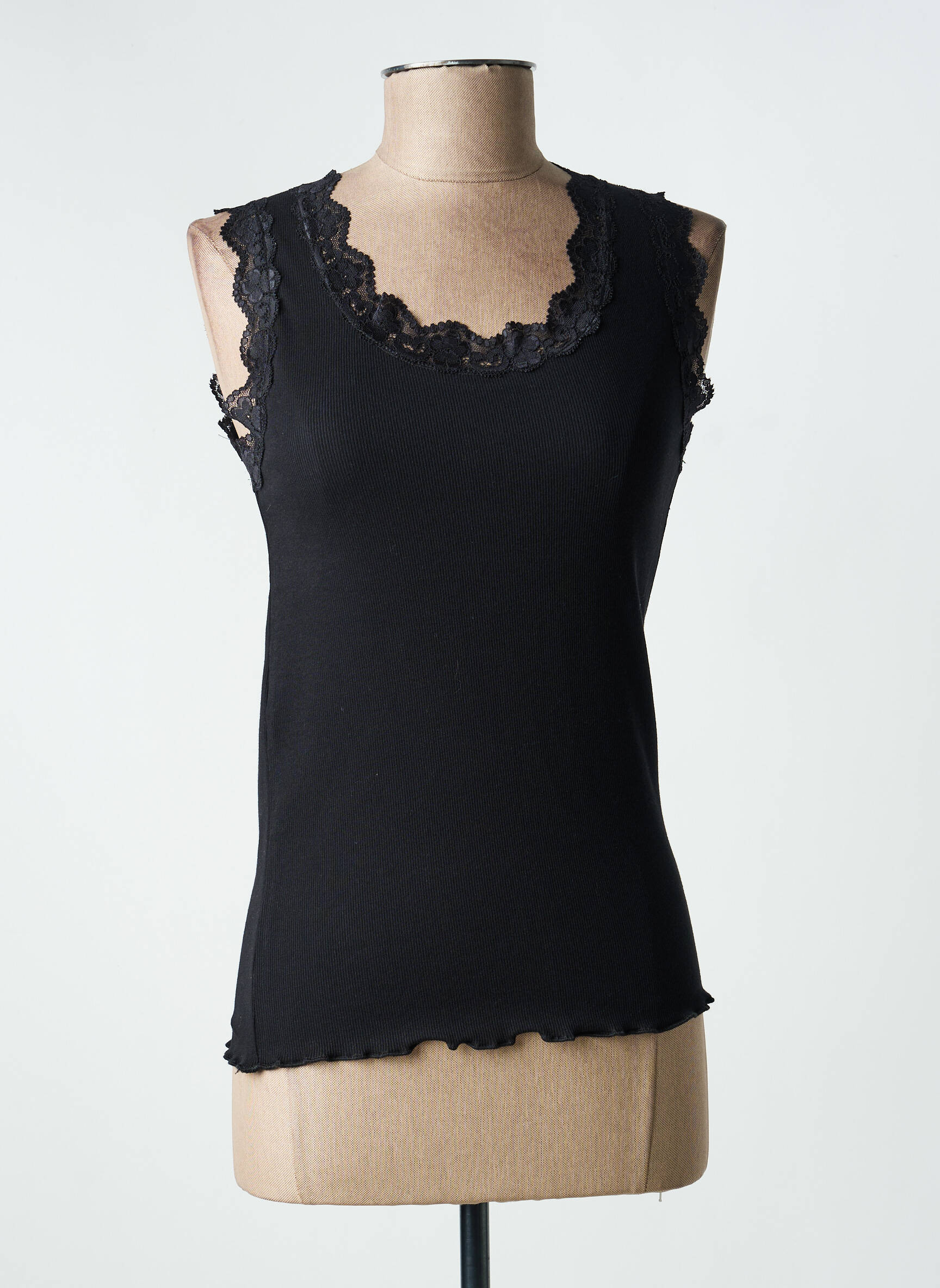 Top stretch sans manche noir SIGNE NATURE femme