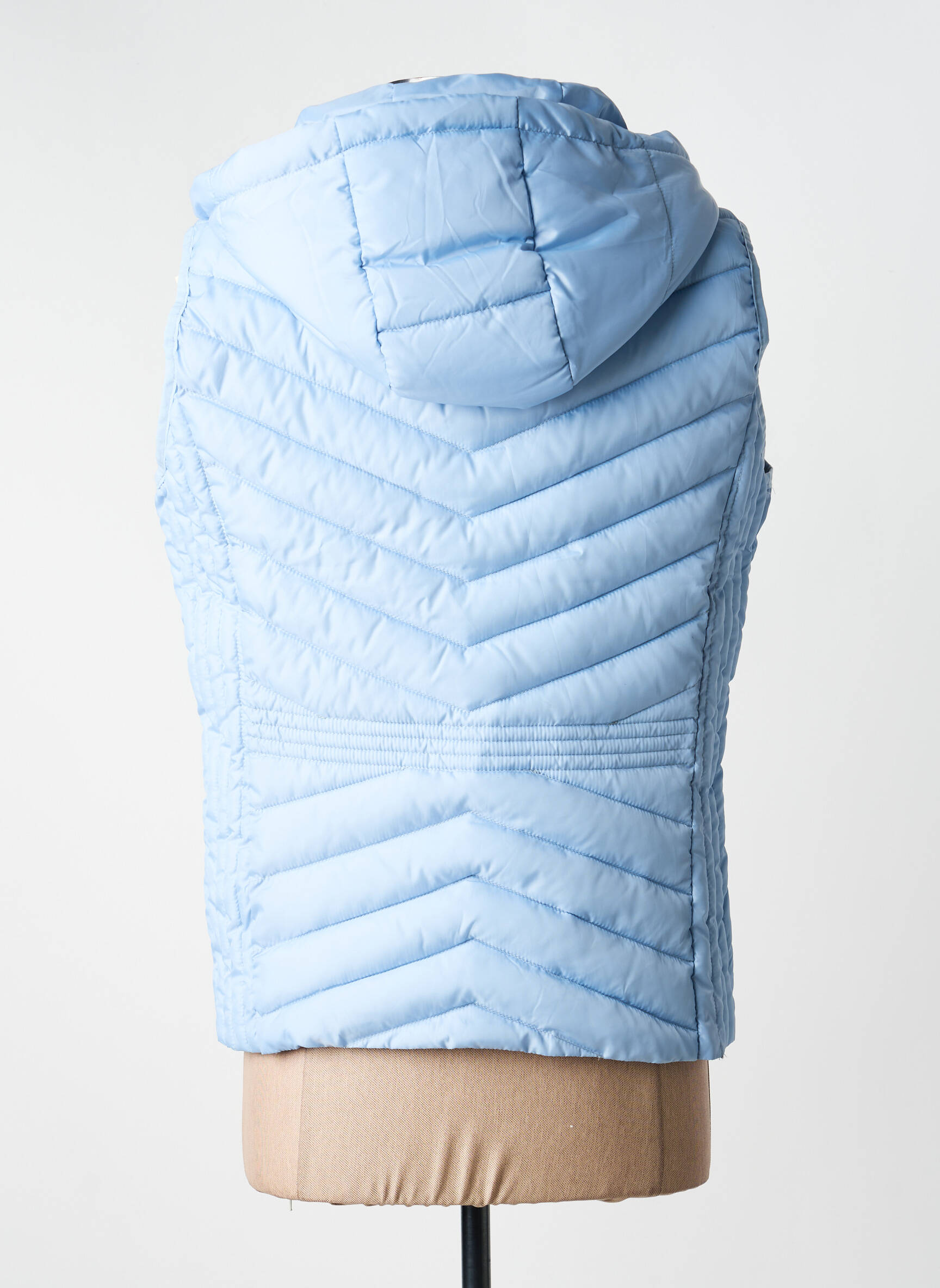 Doudoune poches a capuche bleu JULIE GUERLANDE femme