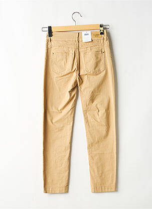 Pantalon slim tissage popeline taille normale beige C'EST BEAU LA VIE femme