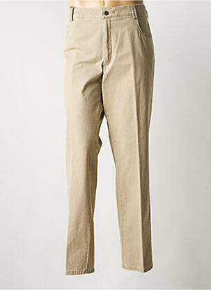 Pantalon droit stretch taille normale beige MEYER homme