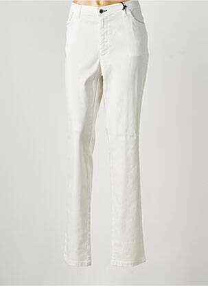 Pantalon droit stretch taille normale blanc WALTRON femme