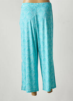 Pantalon large tissage popeline taille normale bleu MARBLE femme