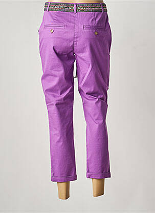 Pantalon 7/8 stretch taille normale violet JULIE GUERLANDE femme