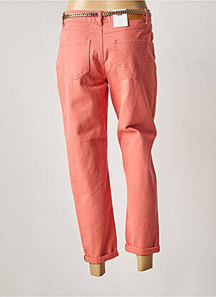 Pantalon 7/8 tissage popeline taille normale orange C'EST BEAU LA VIE femme