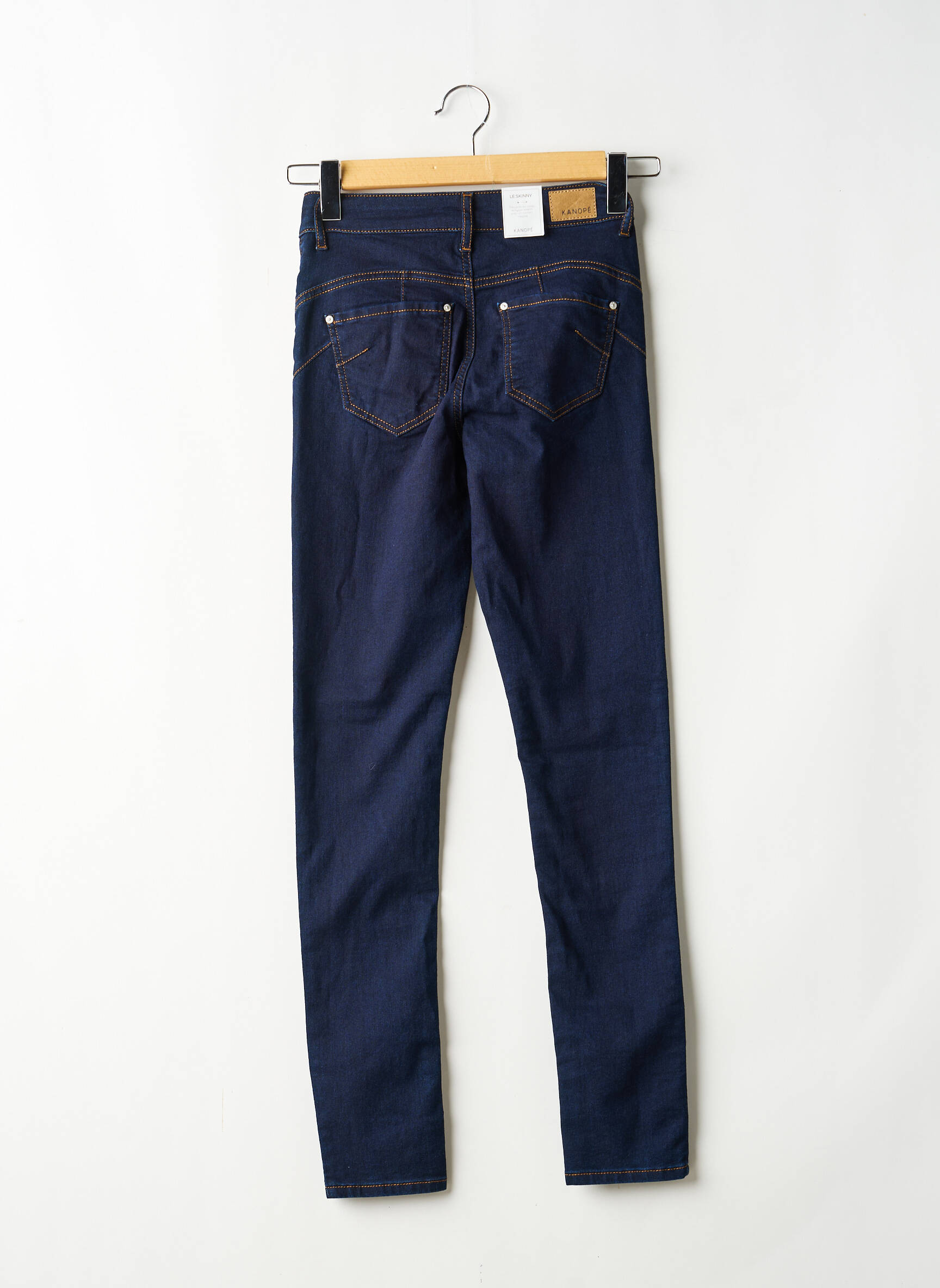 Jeans coupe slim stretch taille normale bleu KANOPE femme