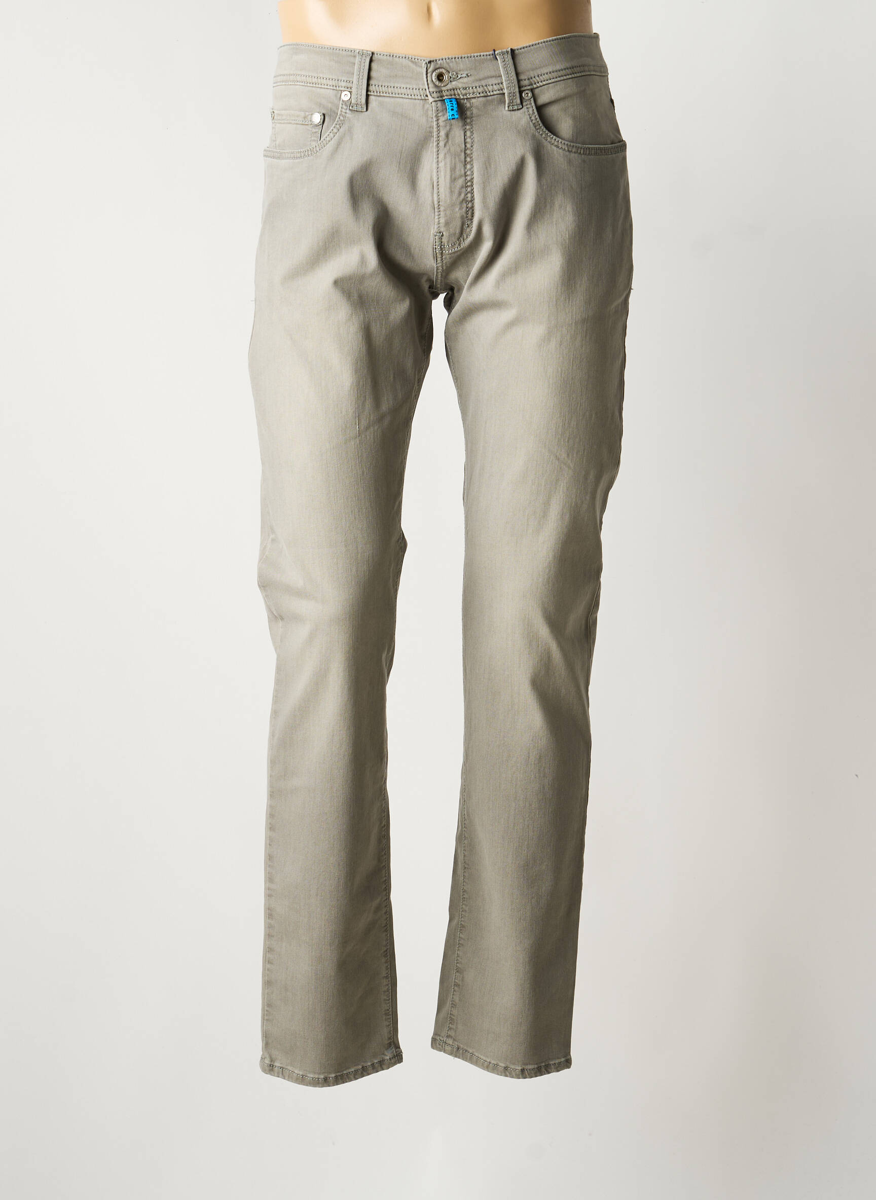 Pantalon droit stretch taille normale gris PIERRE CARDIN homme