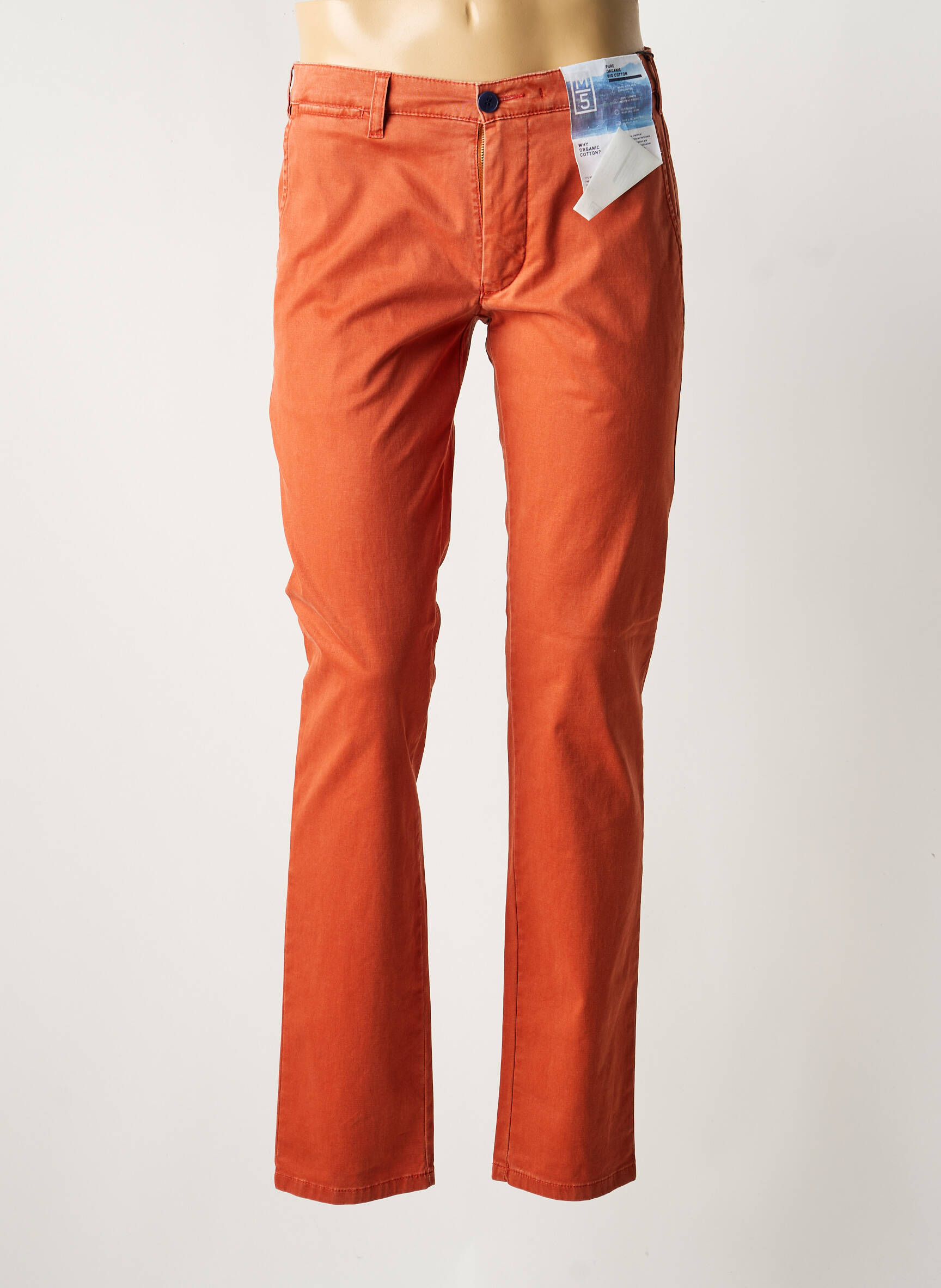 Pantalon chino stretch taille normale orange M5 BY MEYER homme
