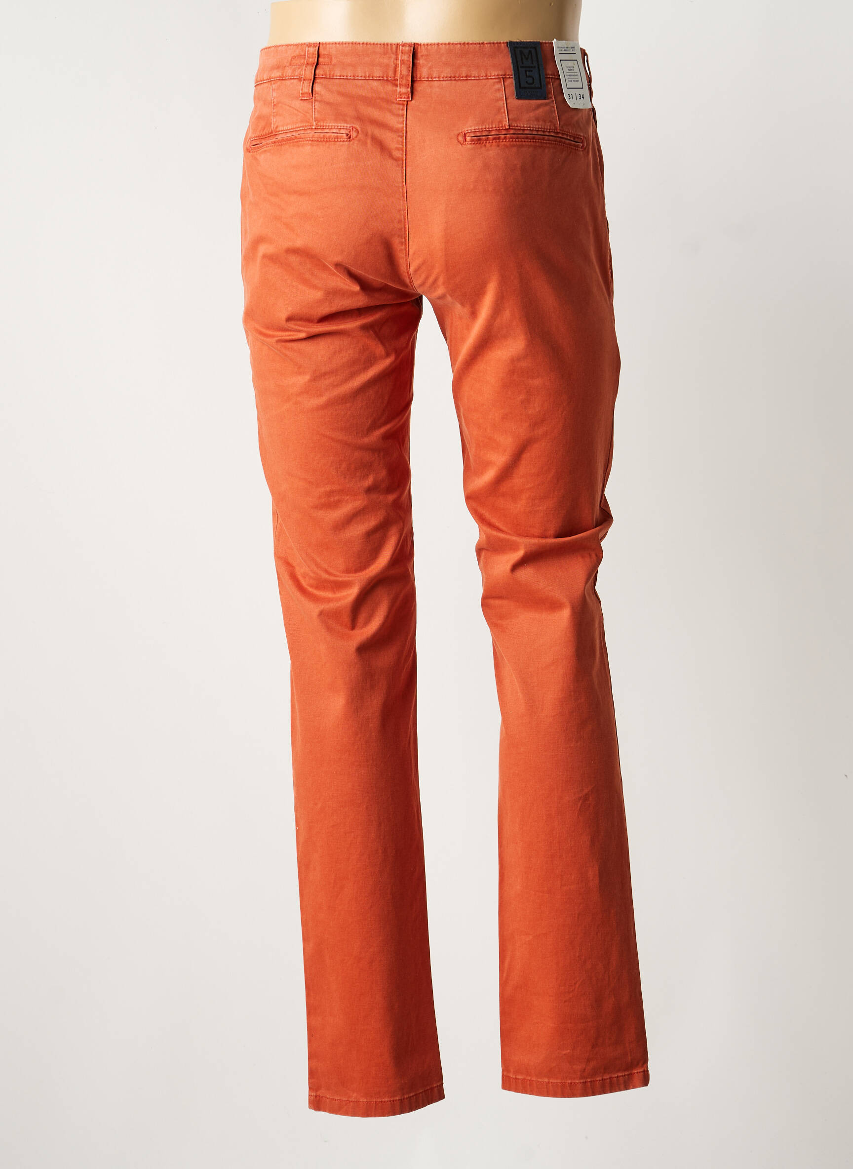 Pantalon chino stretch taille normale orange M5 BY MEYER homme