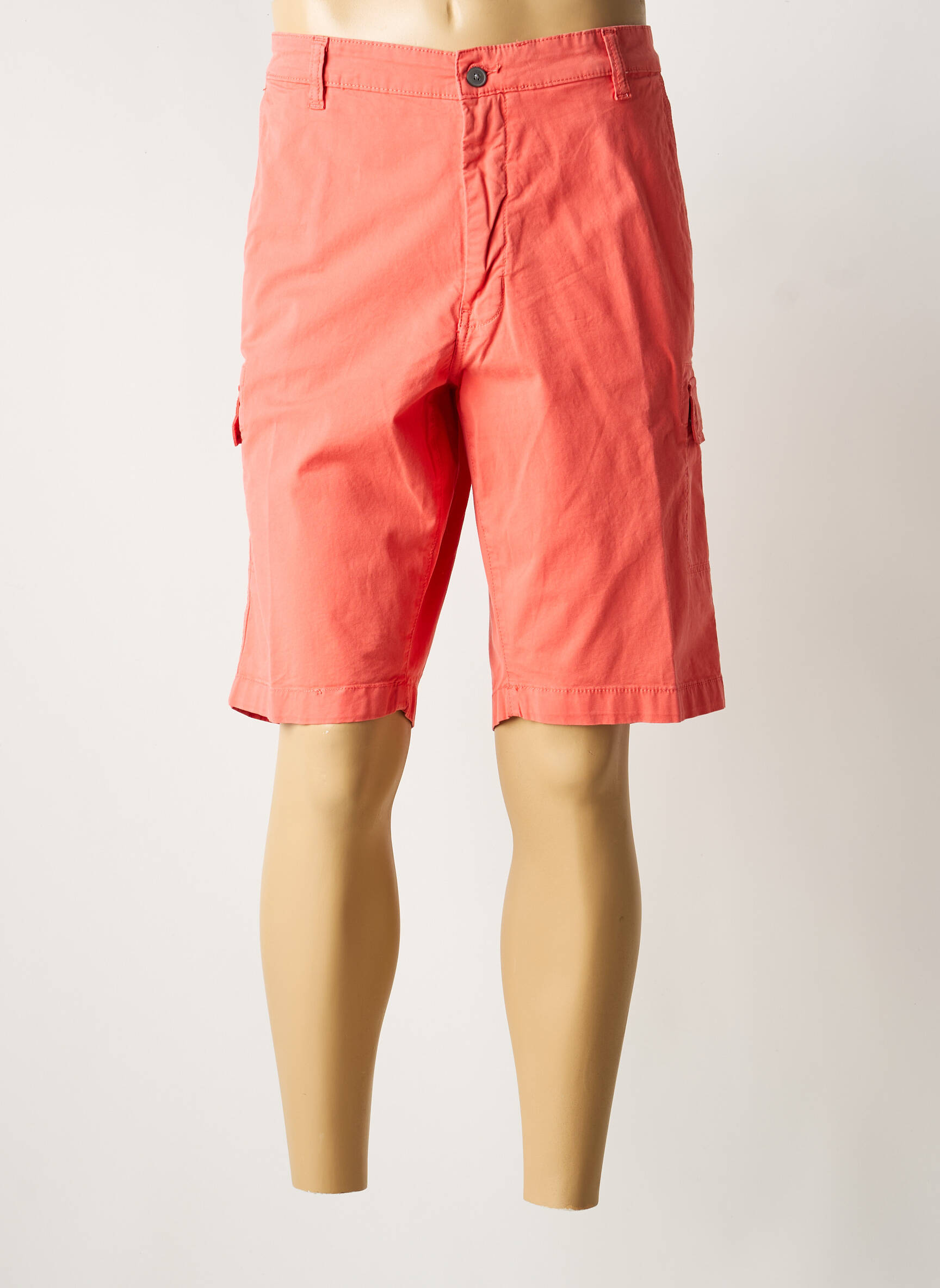 Bermuda stretch taille normale orange SAN SIRO homme