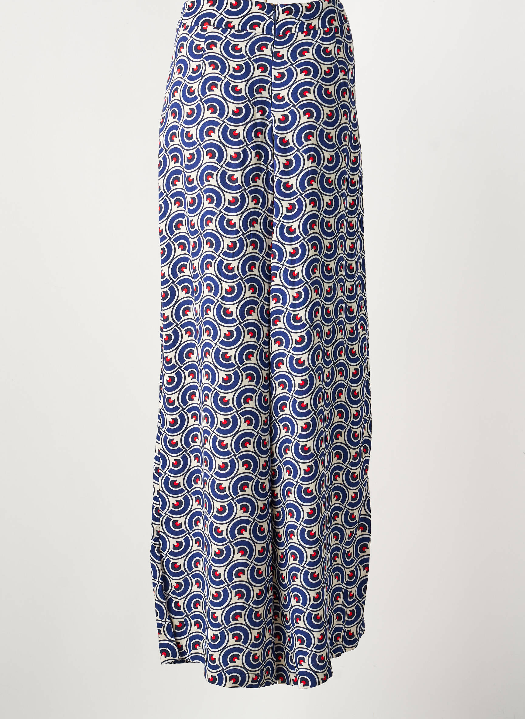 Pantalon large tissage popeline taille normale bleu LION OF PORCHES femme