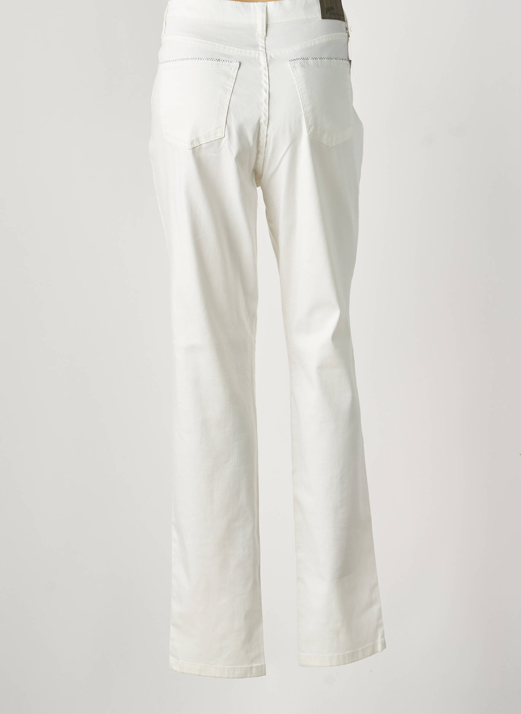 Pantalon droit stretch taille normale blanc WALTRON femme