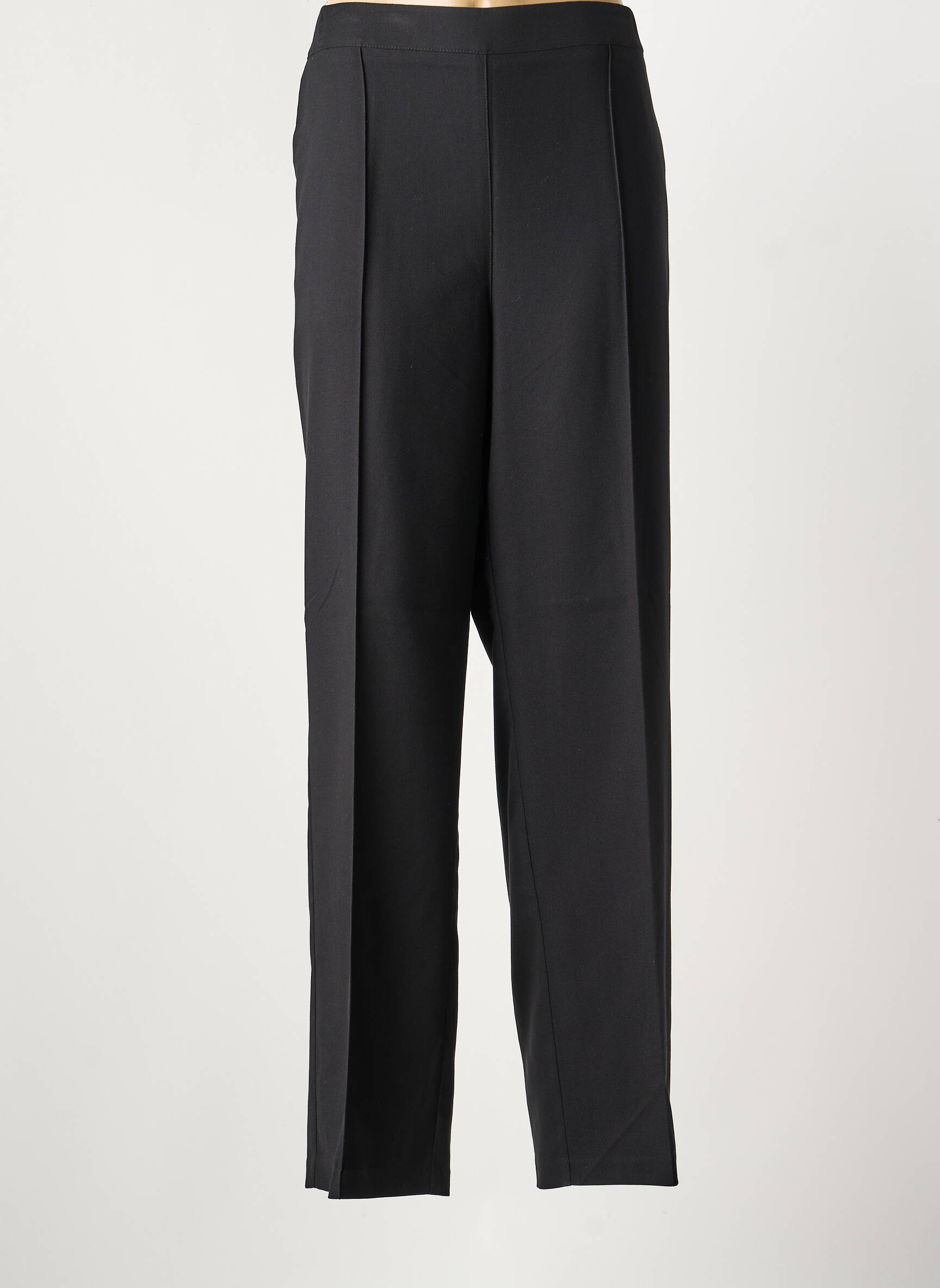 Pantalon droit stretch taille normale noir JULIE GUERLANDE femme