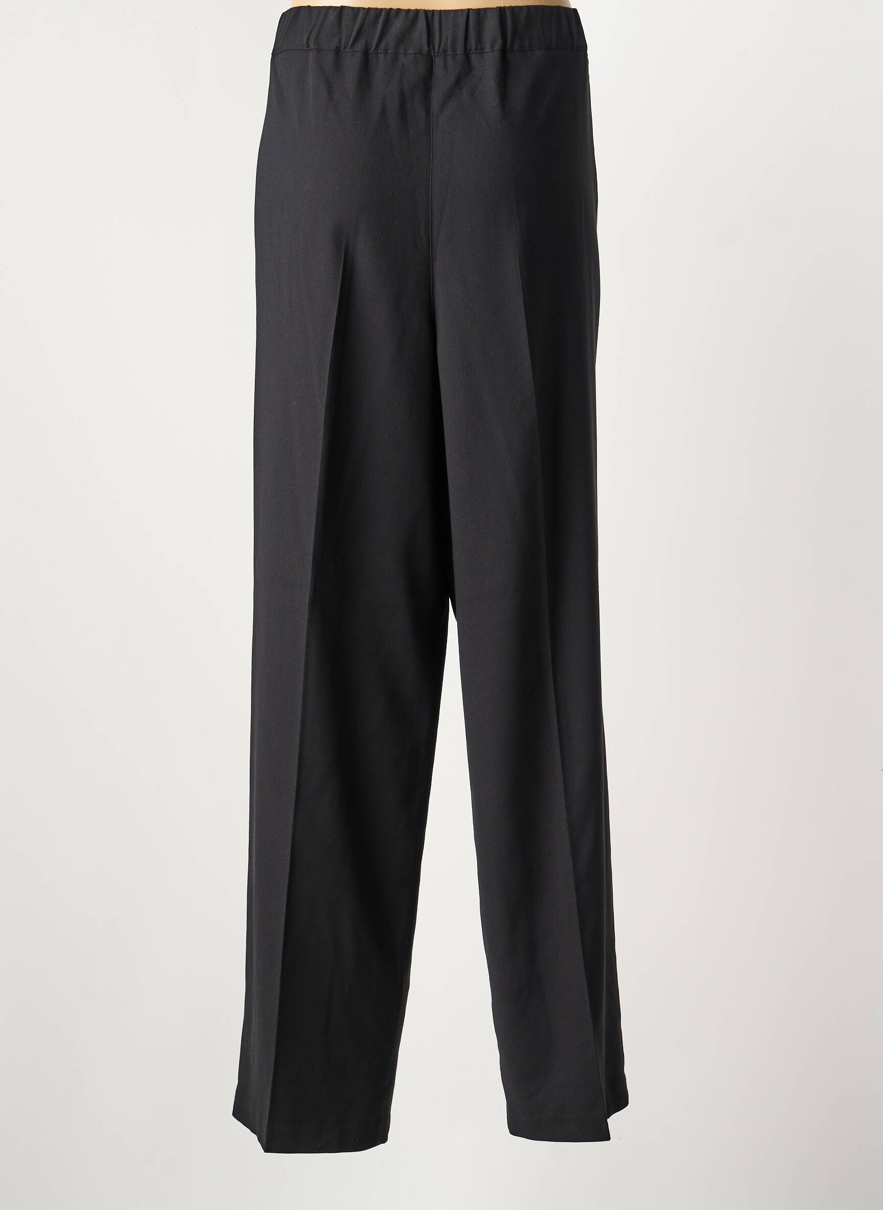 Pantalon droit stretch taille normale noir JULIE GUERLANDE femme