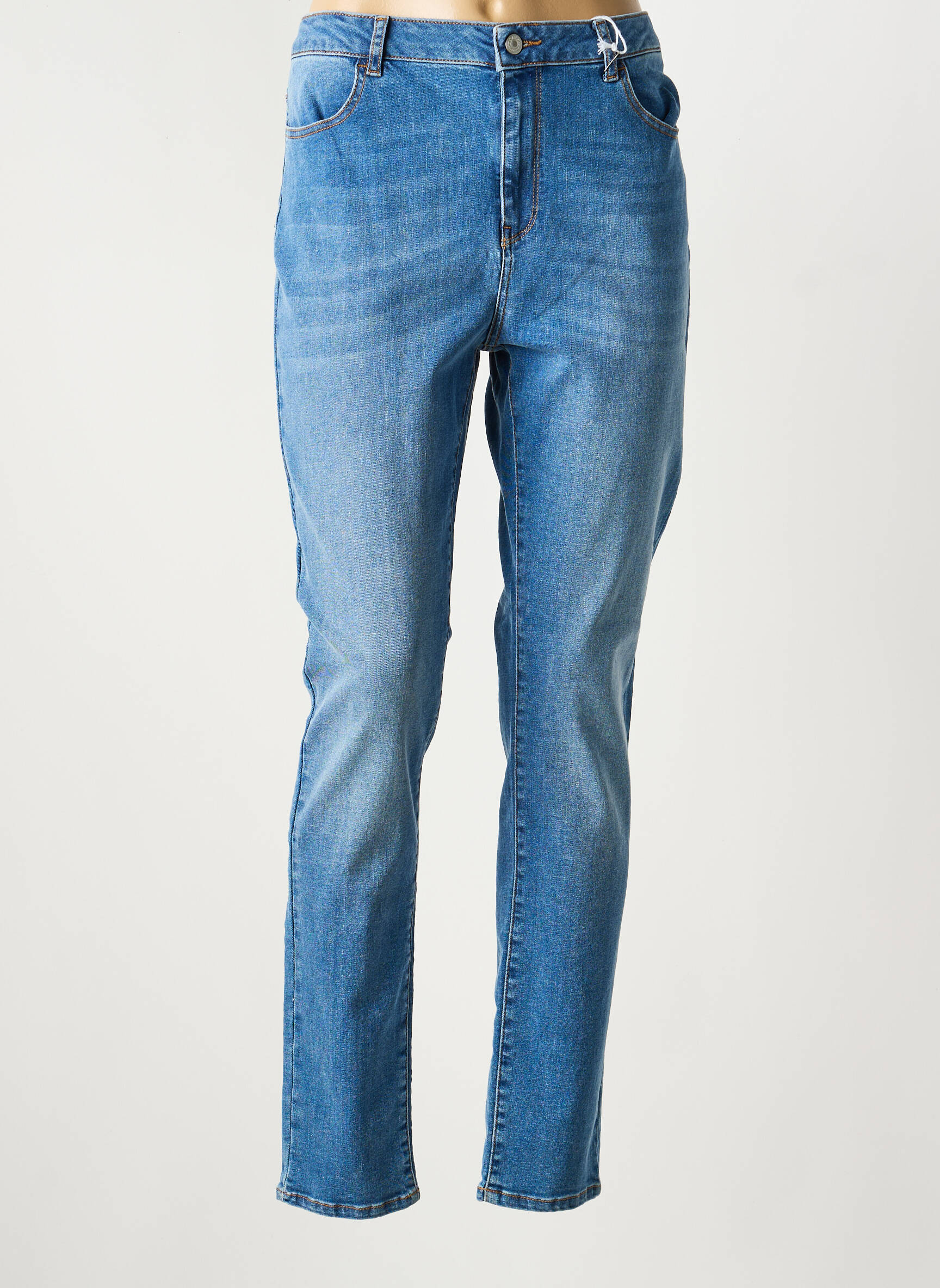 Jeans coupe slim stretch taille normale bleu KANOPE femme