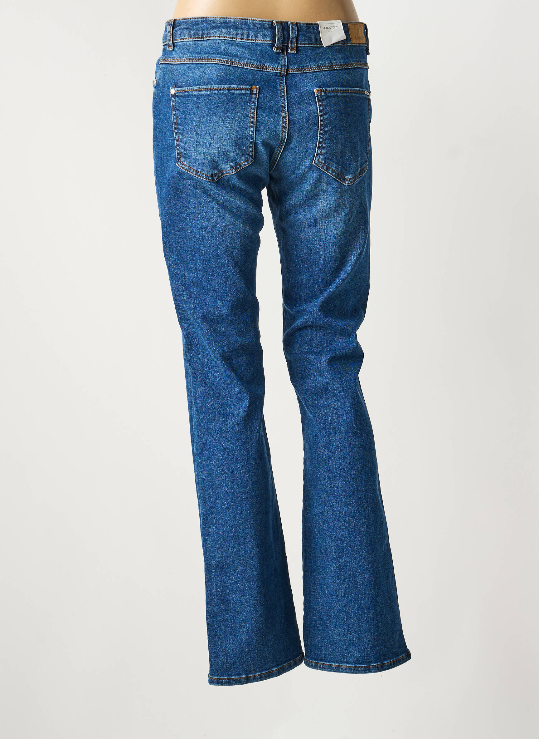 Jean coupe flare stretch taille normale bleu KANOPE femme