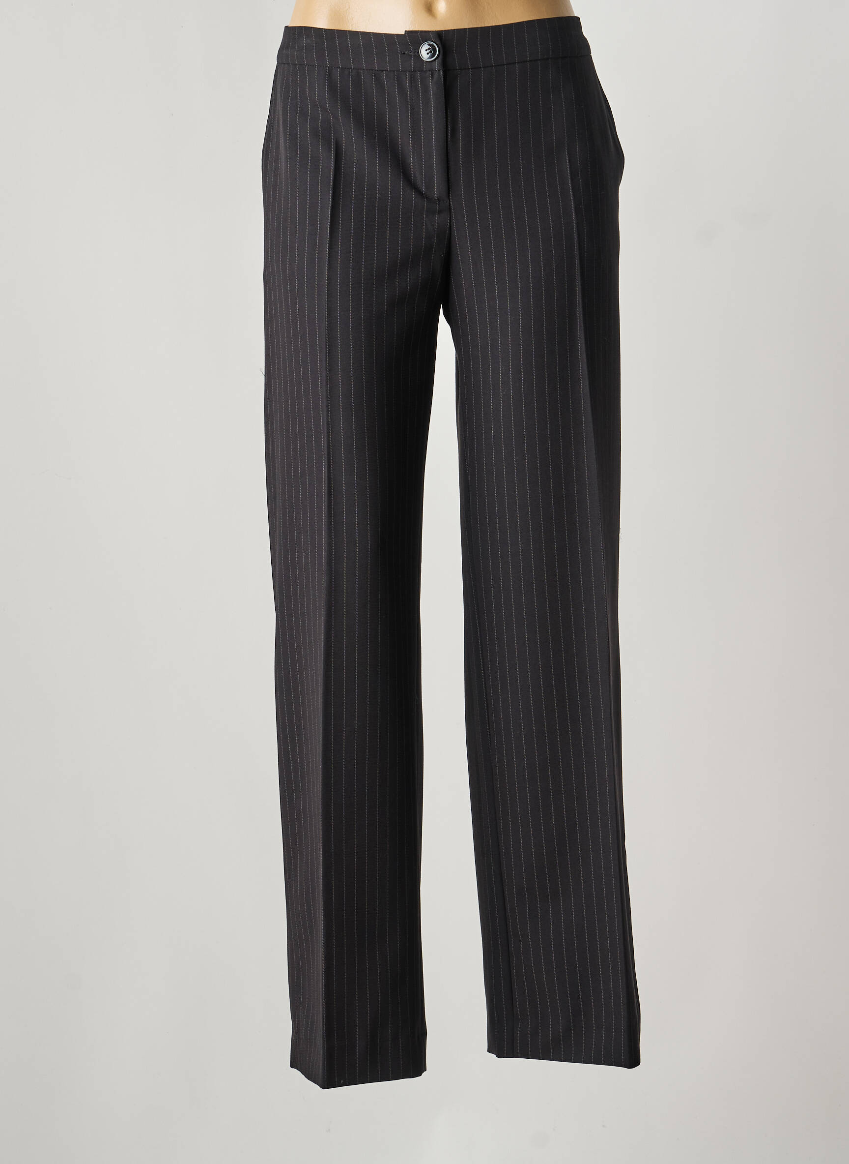 Pantalon droit stretch taille normale noir SIGNE NATURE femme