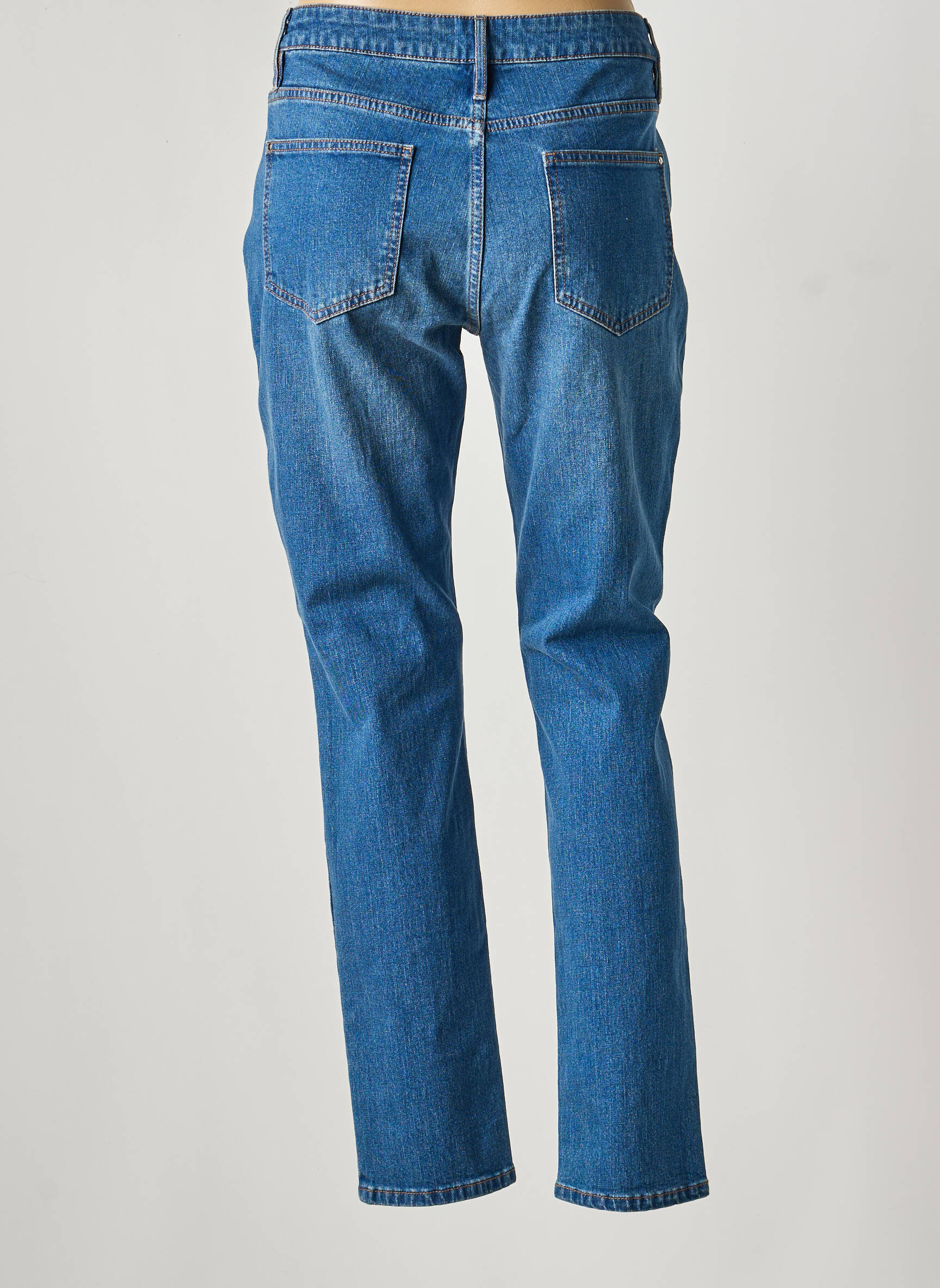 Jeans coupe slim stretch taille normale bleu JULIE GUERLANDE femme