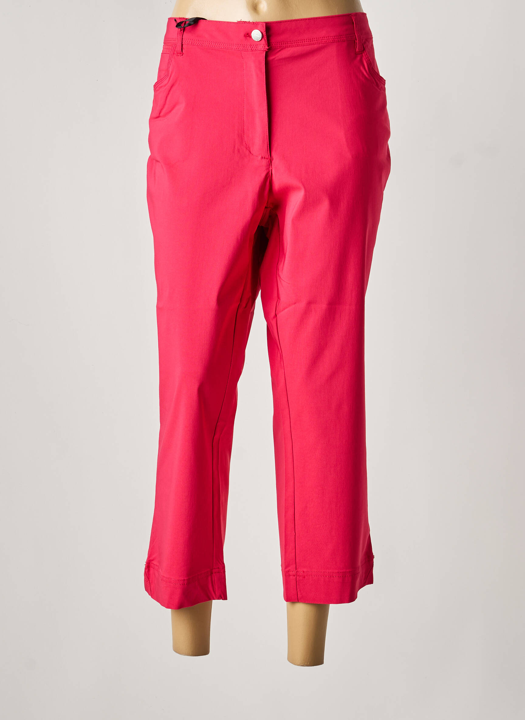Pantalon 7/8 stretch taille normale rose JULIE GUERLANDE femme