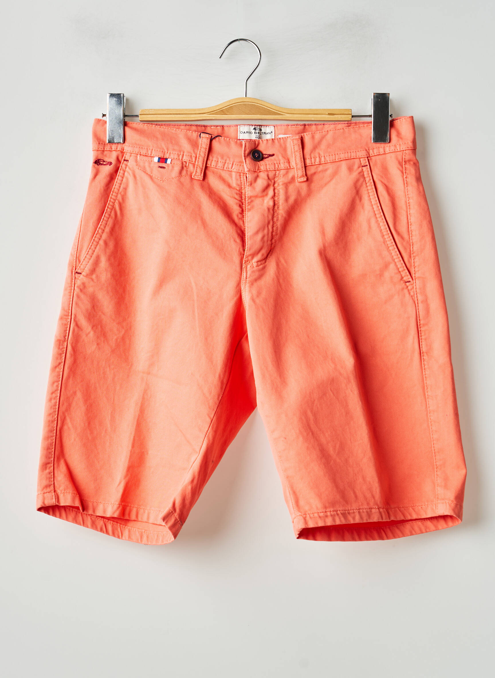 Bermuda stretch taille normale orange DARIO BELTRAN homme