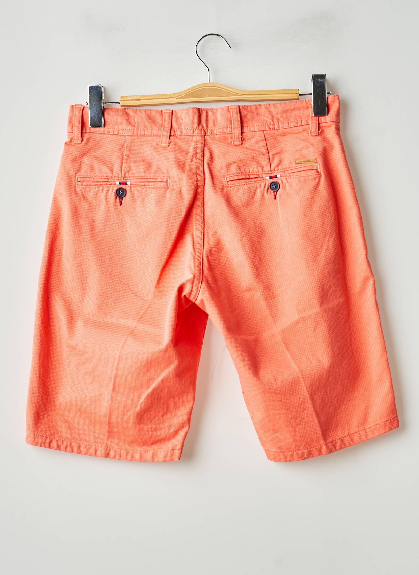 Bermuda stretch taille normale orange DARIO BELTRAN homme