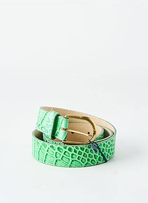 Ceinture tissage effet écaille vert SIGNE NATURE femme